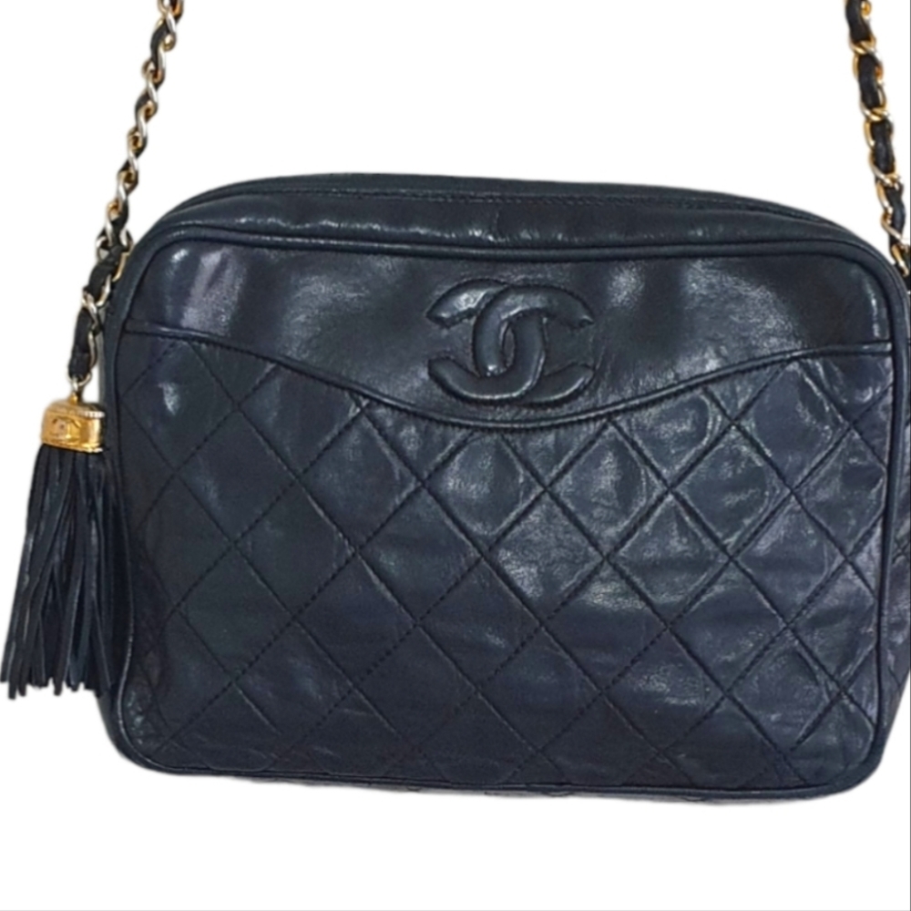 Chanel Vintage Camera Tassel quilted bag
